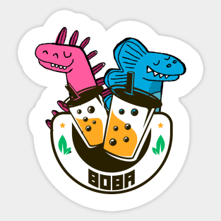 DINO BOBA FUNNY CUTE Sticker